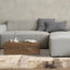 Aurora Distressed Rug - Cream Brown in living room setting
