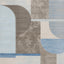 Belle Plush Rug - Blue / Grey Geometric Pattern full sample