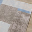 Belle Plush Rug - Blue / Grey Geometric Pattern corner