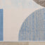 Belle Plush Rug - Blue / Grey Geometric Pattern corner detail
