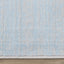 Belle Plush Rug - Blue / Grey Geometric Pattern side detail