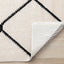 Calabar Rug - Lattice corner flipped to show underside