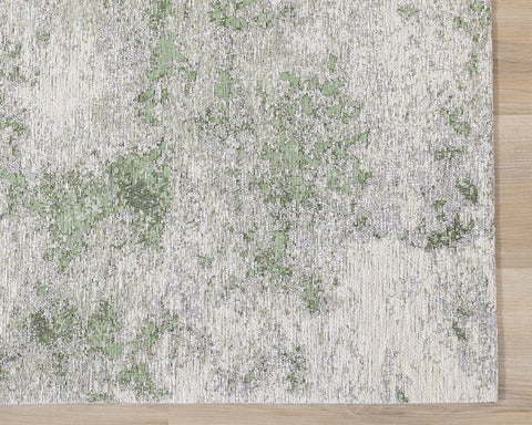 Cathedral Rug - Marble Green corner detail
