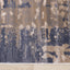 Chorus Plush Rug - Abstract Earth Blue / Beige edge detail