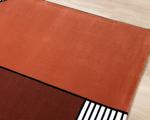 Claro Plush Rug - Art Déco Geometric corner