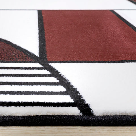 Claro Plush Rug - Art Déco Geometric pile height