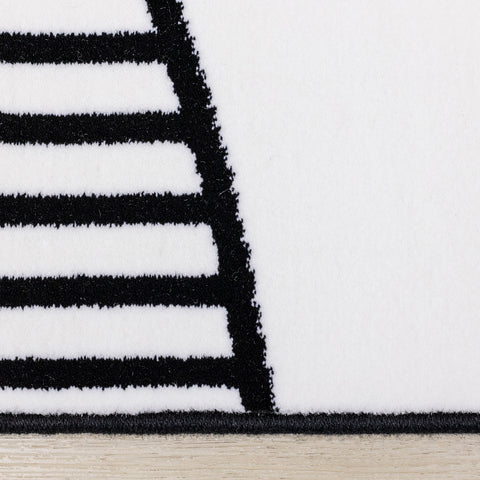 Claro Plush Rug - Art Déco Geometric side detail