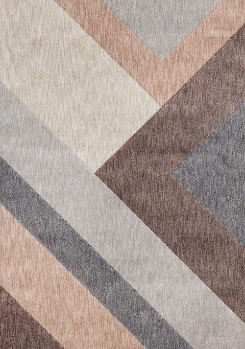 Cora Rug - Geometric Pink Taupe full sample