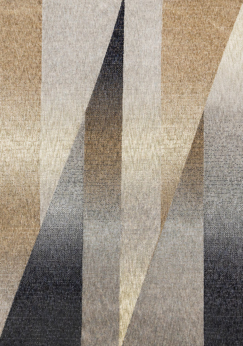 Cora Rug - Geometric Black Brown full sample