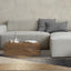 Cora Rug - Geometric Black Brown in living room setting