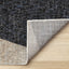 Cora Rug - Geometric Black Brown corner flipped to show underside