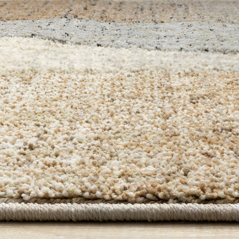 Cora Rug - Geometric Black Brown pile height