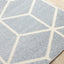 Eclipse Rug - Modern Blue Lattice corner