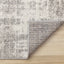 Eclipse Rug - Modern Geometric Grey corner flipped to show underside