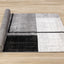 Eclipse Rug - Modern Geometric Grey roll on floor