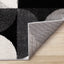 Eclipse Rug - Mid-Century Modern Grey corner flipped to show underside