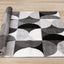 Eclipse Rug - Mid-Century Modern Grey roll on floor