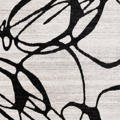Eclipse Rug - Black Swirls sample