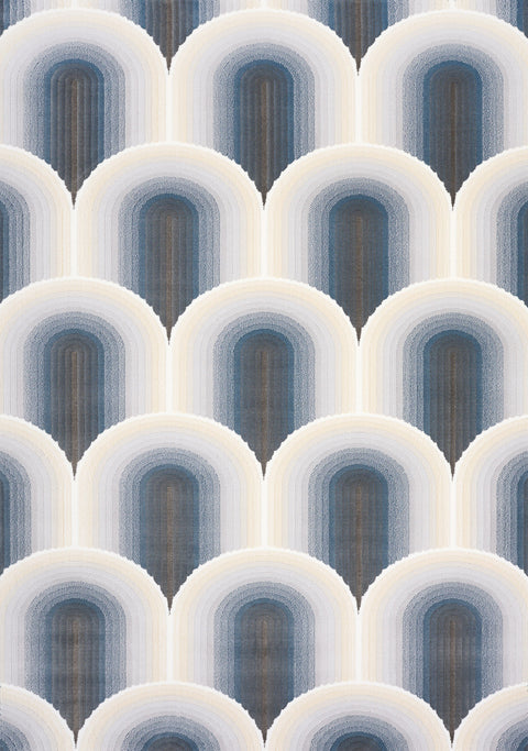 Ella Plush Rug - Grey Ombre Geometric sample