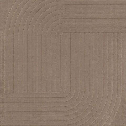 Ella Rug - Brown Curved Lines sample