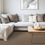 Ella Rug - Brown Curved Lines in living room setting