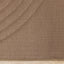 Ella Rug - Brown Curved Lines corner detail