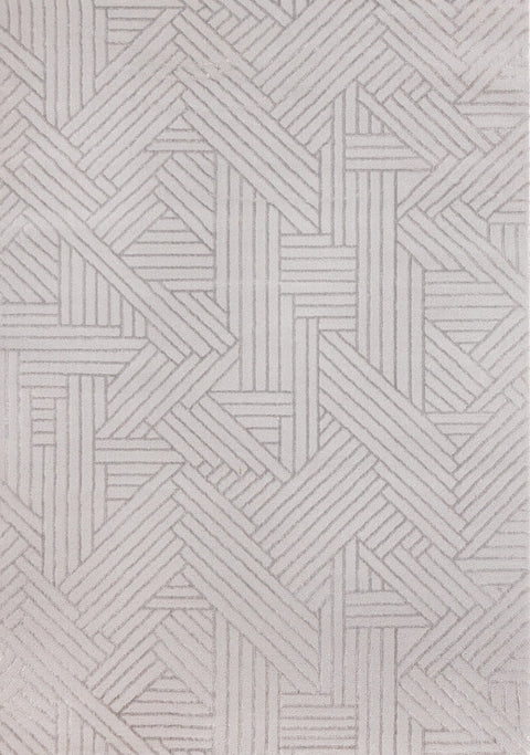 Ellington Rug - Grey Abstract Herringbone full sample