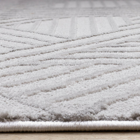 Ellington Rug - Grey Abstract Herringbone pile height