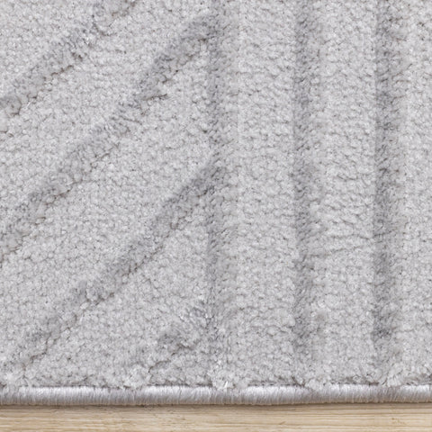 Ellington Rug - Grey Abstract Herringbone side detail