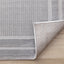 Ellington Rug - Grey Border corner flipped to show underside