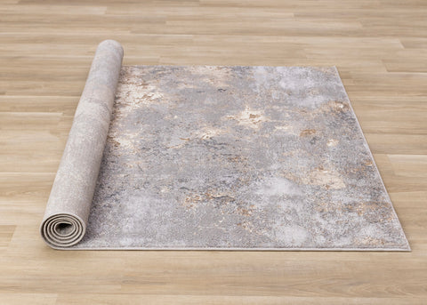Emory Rug - Taupe Granite roll on floor