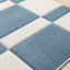 Folio Rug - Blue & White Banded corner