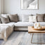 Fresco Distressed Rug - Blue Grey in living room setting