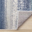 Fresco Distressed Rug - Blue Grey corner flipped to show underside