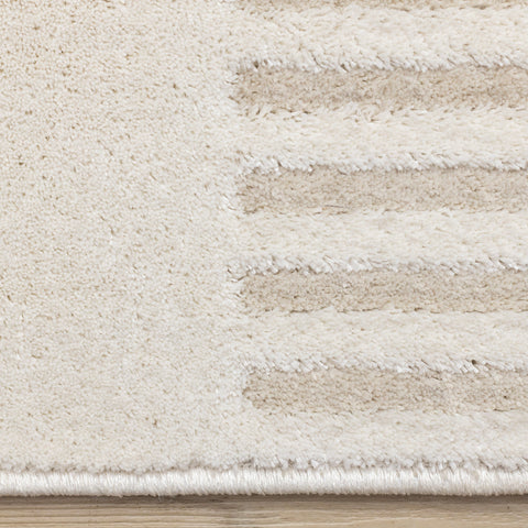 Hayden Rug - Geometric Beige side detail