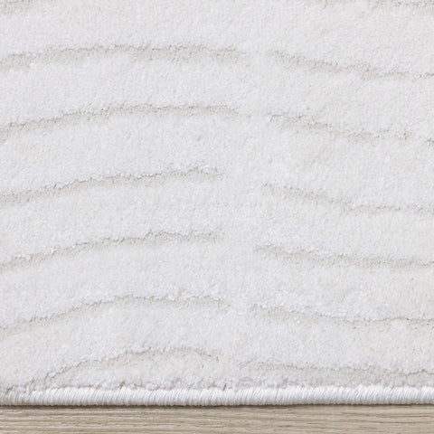 Hayden Rug - Light Cream Swirl side detail