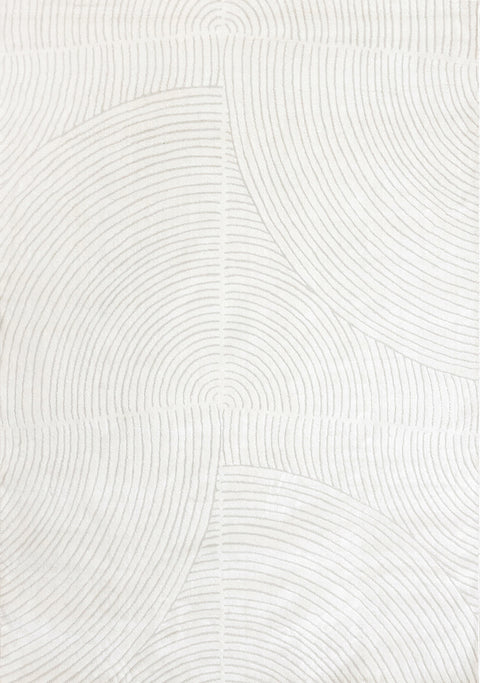 Hayden Rug - Light Cream Swirl full sample