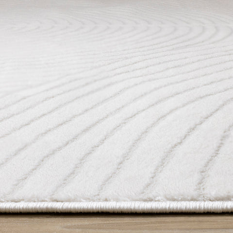Hayden Rug - Light Cream Swirl pile height