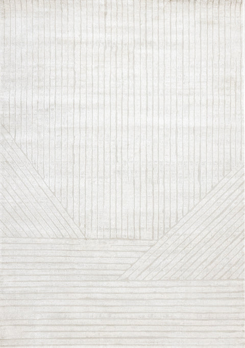 Hayden Rug - Light Cream Modern Lines full sample