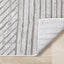 Hayden Rug - Grey Modern Lines corner flipped to show underside of rug