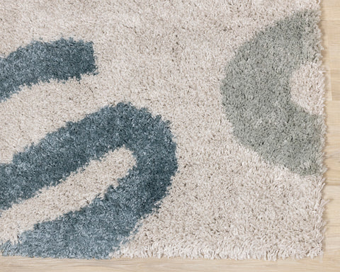 Kids Shag Rug - Doodles edge detail