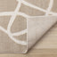 Leo Rug - Beige Organic Lines corner flipped to show underside
