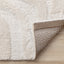 Luxe Rug - White Curvy Lines corner flipped to show underside