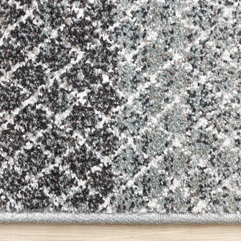 Mae Rug - Grey Taupe Bands side detail