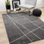 Mae Rug - Grey White Organic Lines in living room setting