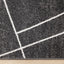 Mae Rug - Grey White Organic Lines corner detail