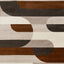 Malibu Rug - Curvy Geometric Taupe Oxblood sample