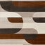 Malibu Rug - Curvy Geometric Taupe Oxblood full sample