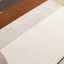 Malibu Rug - Curvy Geometric Taupe Oxblood corner