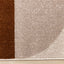 Malibu Rug - Curvy Geometric Taupe Oxblood corner detail